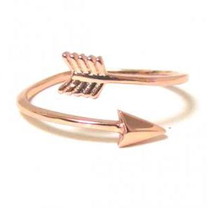 Arrow Ring - Rose Gold Over Sterling Silver Arrow..