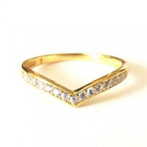 14 Kt Gold Over Sterling Silver Rin..