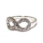 Infinity Ring-sterling Silver Ring With Hand Set..