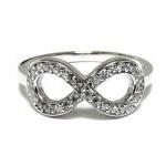 Infinity Ring-sterling Silver Ring With Hand Set..