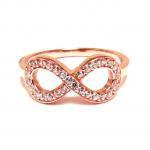 Infinity Ring-Rose Gold Over Sterli..