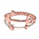 Anchor Ring-925 Sterling Silver With Rope..