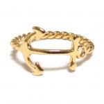 Anchor Ring-925 Sterling Silver With Rope..
