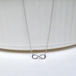 Infinity Necklace-petite Rhodium Over 925 Sterling..