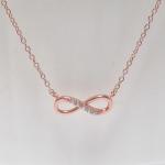 Infinity Necklace-petite Rose Gold Over 925..