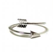 Arrow Ring - Rhodium over Sterling Silver Arrow Ring in size 6